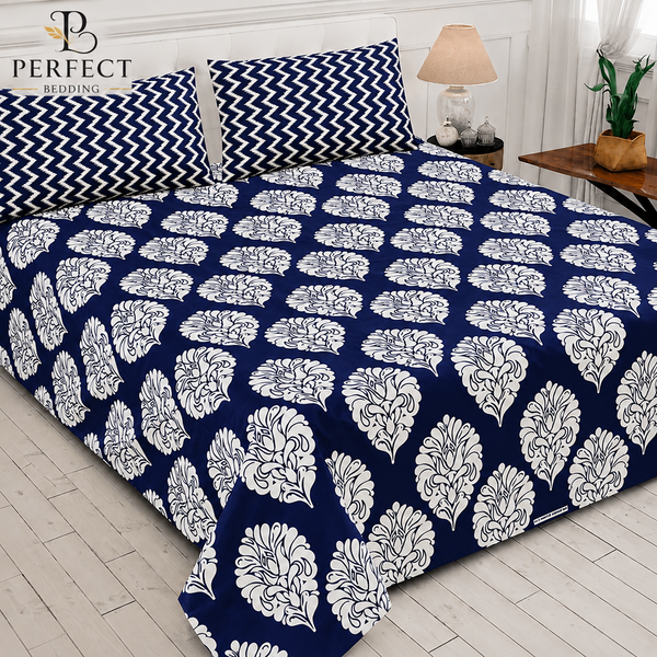 Perfect Bedding Premium Printed Bedding Set – Navy Floral