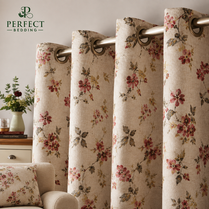 Perfect Bedding Floral Thermal Curtains – Elegant Printed Design