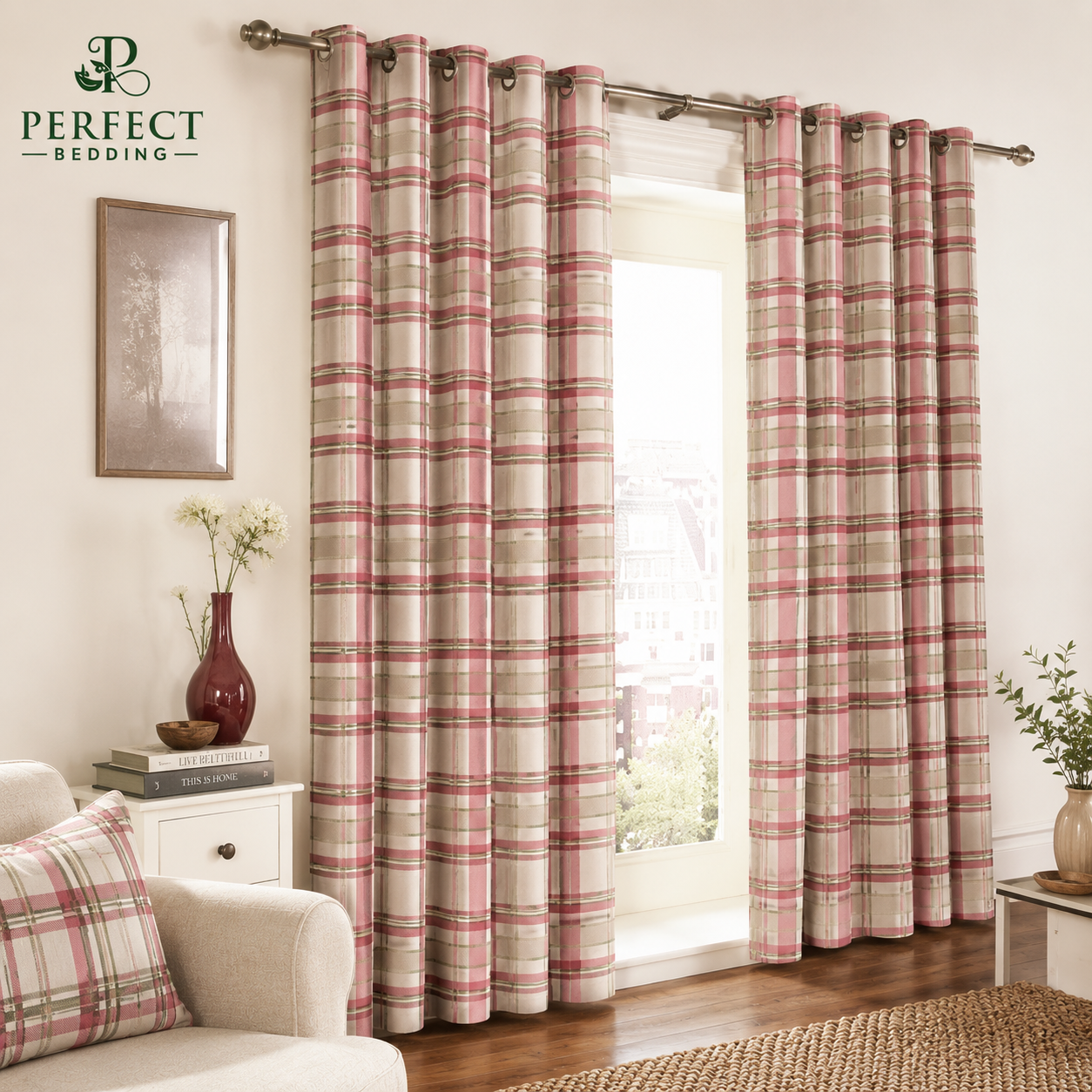 Premium Striped Curtains – Elegant Light Filtering Window Curtains | Perfect Bedding