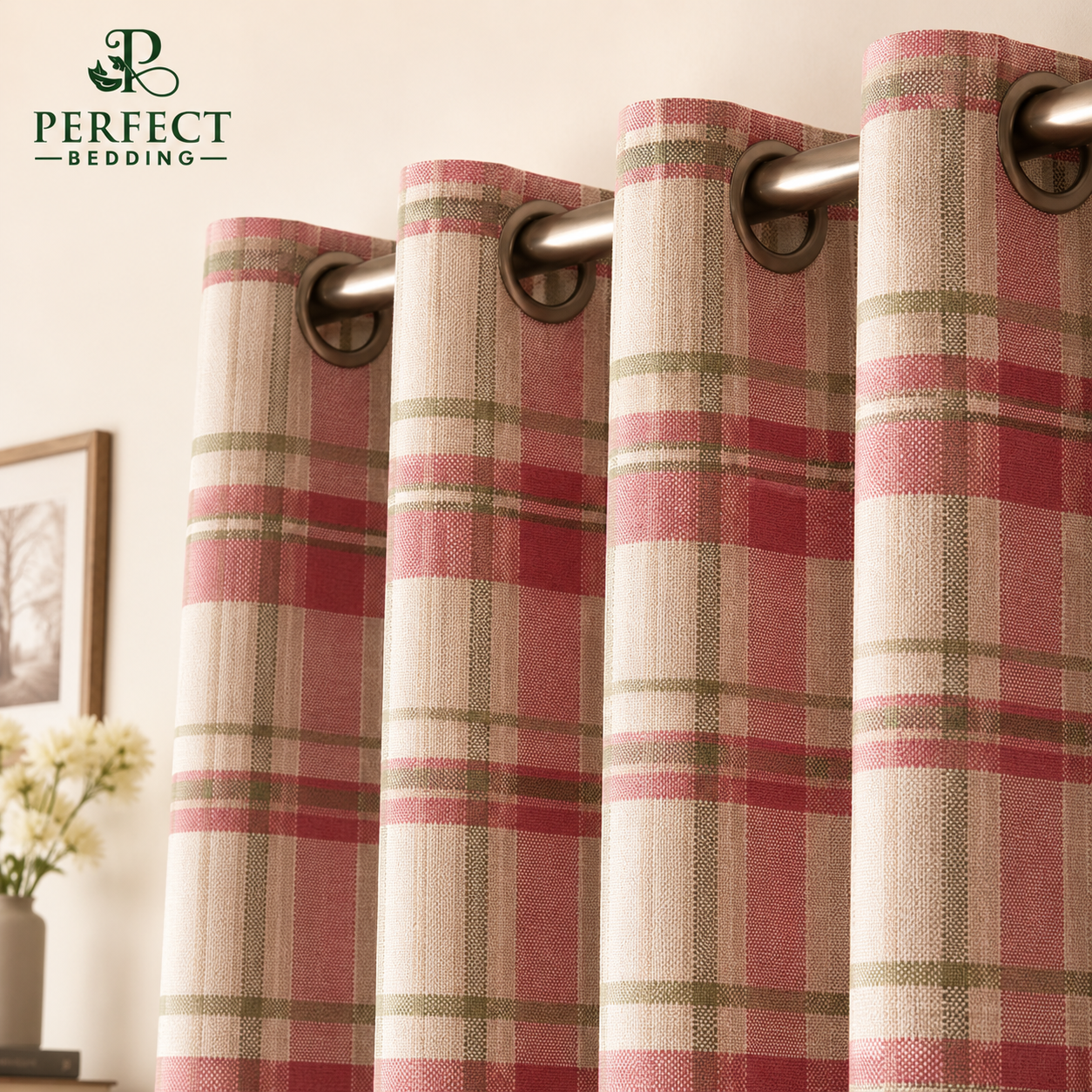 Premium Striped Curtains – Elegant Light Filtering Window Curtains | Perfect Bedding